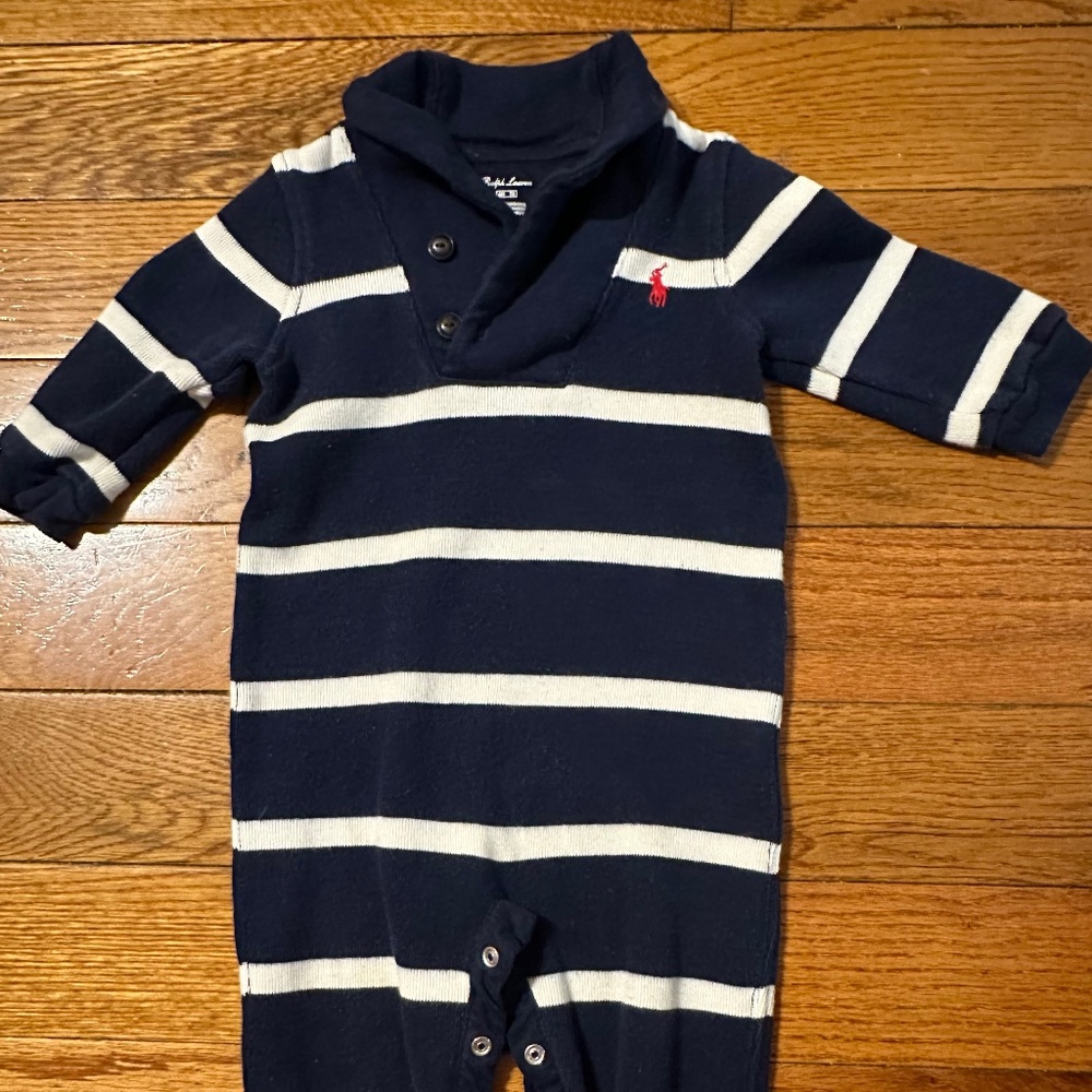Ralph Lauren Cowl Neck Onesie